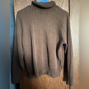 Men's Brown Ribbed Sweater